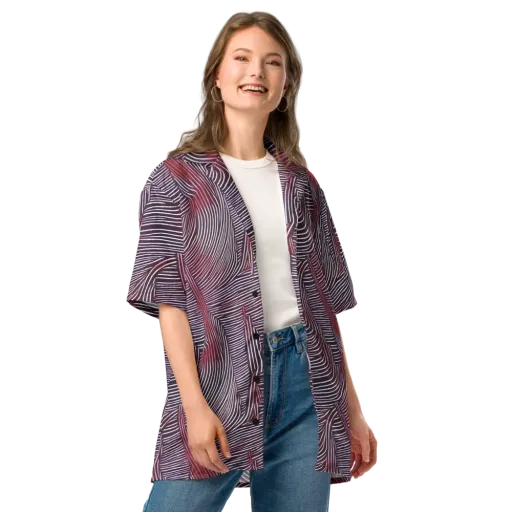 Nebula Waves on a Button Shirt