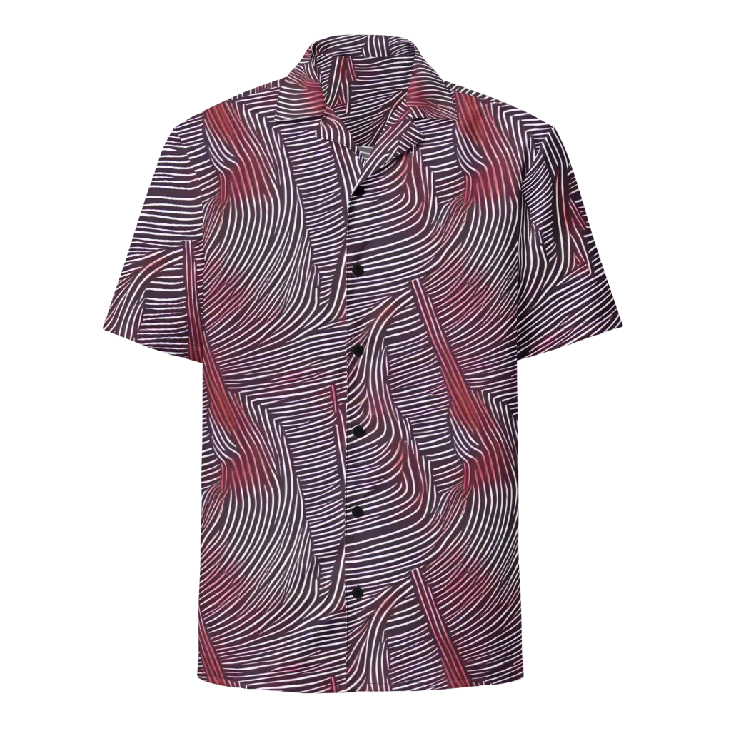Nebula Waves on Button Shirt — Front