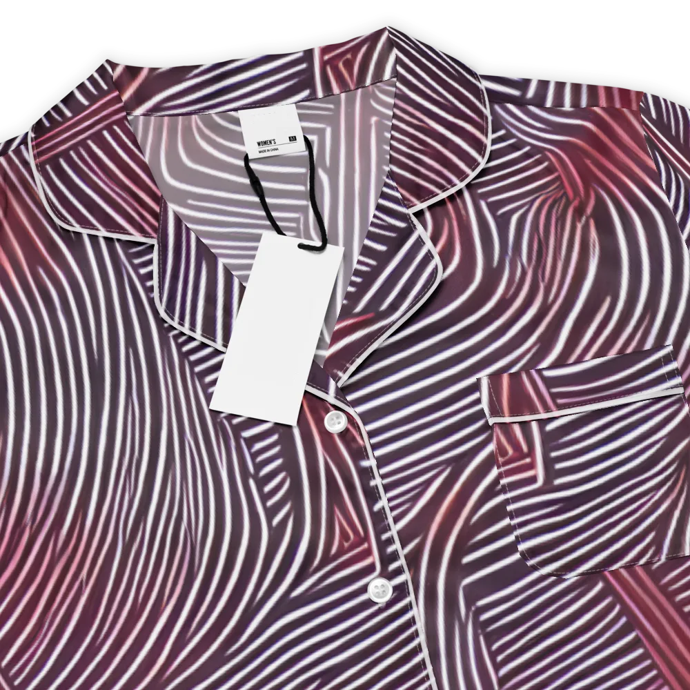Nebula Waves on Women's Short Sleeve Pajama Top — Product details