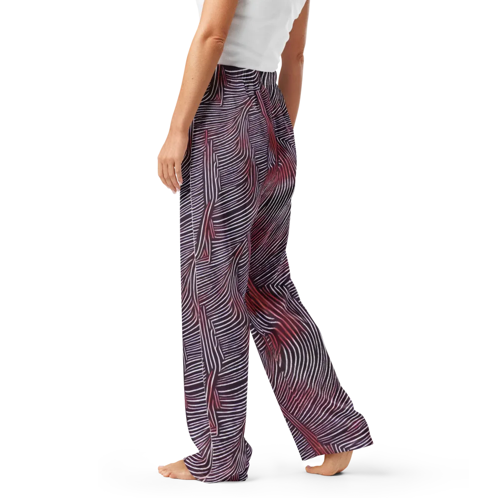 Nebula Waves on Women's Pajama Pants — Left