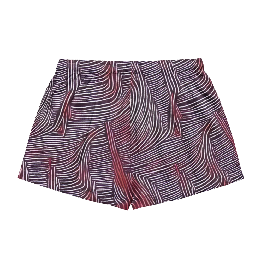 Nebula Waves on Women's Pajama Shorts — Back