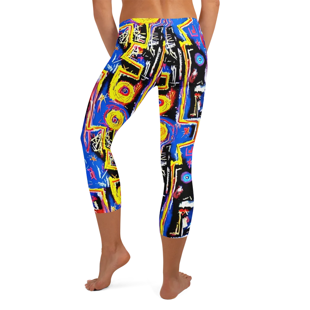 Radiant Mayhem on Capri Leggings — Back