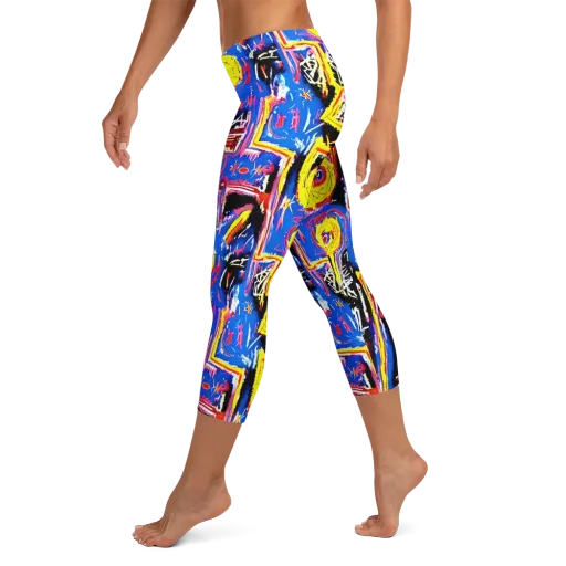Radiant Mayhem on a Capri Leggings