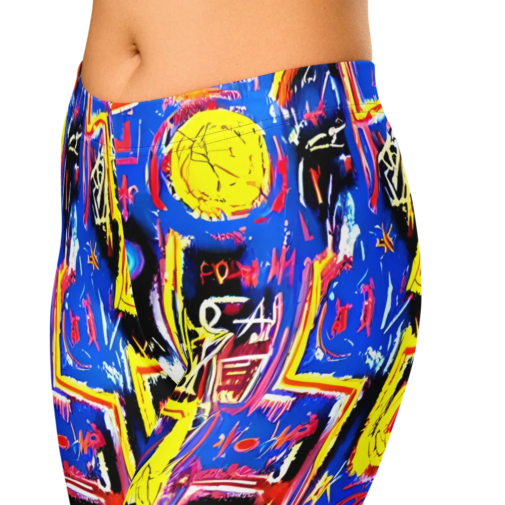 Radiant Mayhem on Capri Leggings — Zoomed-in