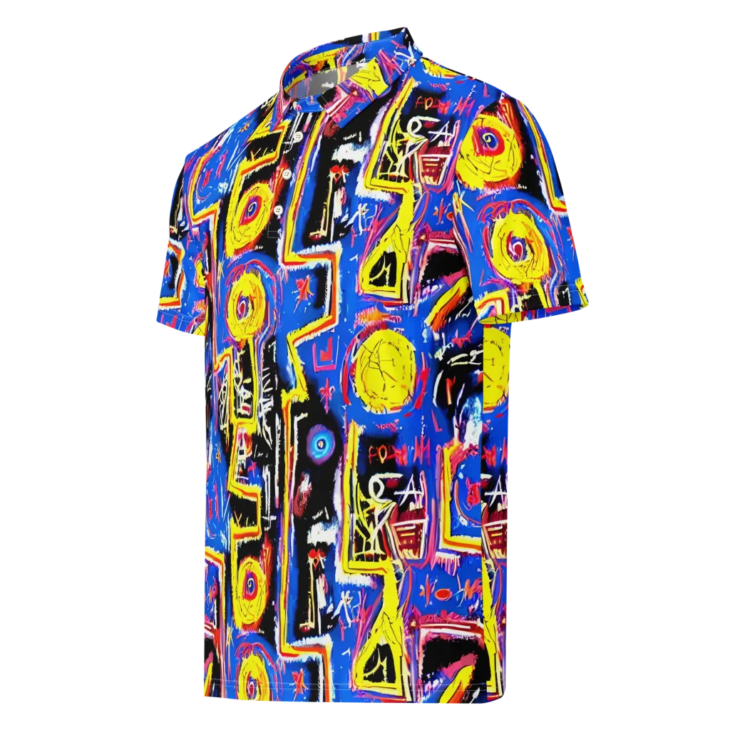 Radiant Mayhem on Men's Slim Fit Polo Shirt — Left Front
