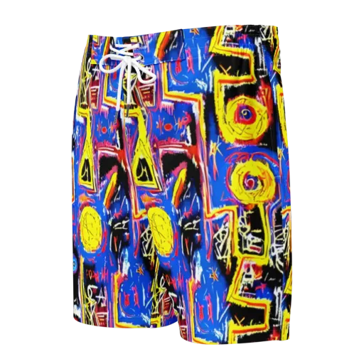 Radiant Mayhem on a Men's Board Shorts