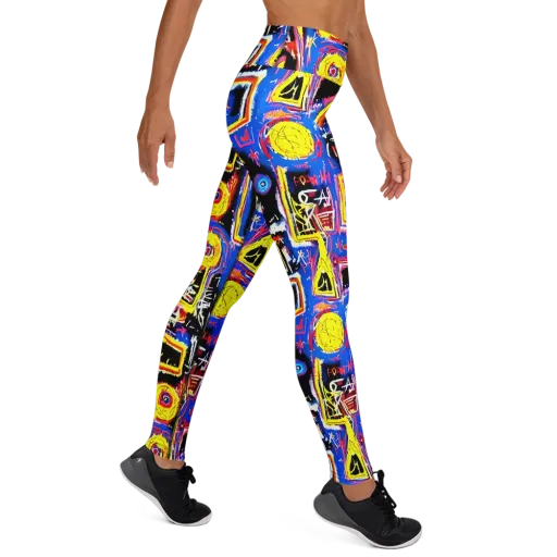Radiant Mayhem on a Yoga Leggings