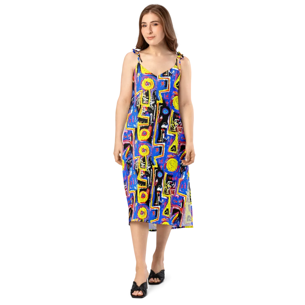 Radiant Mayhem on Slip Dress — Front