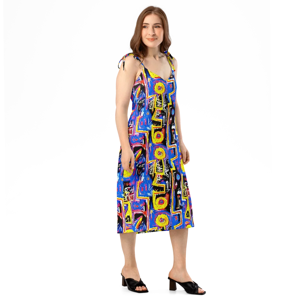 Radiant Mayhem on Slip Dress — Right Front