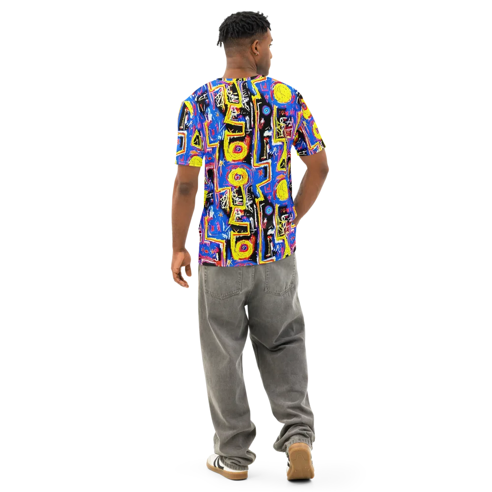 Radiant Mayhem on Men's Cotton Crew Neck T-Shirt — Back