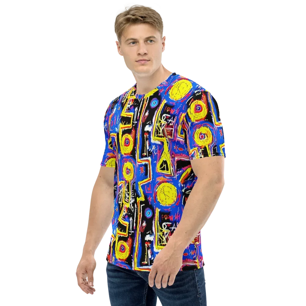 Radiant Mayhem on Men's Crew Neck T-Shirt — Left