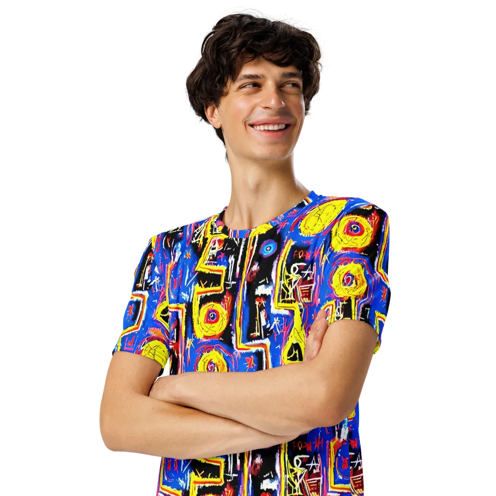 Radiant Mayhem on Men's Crew Neck T-Shirt — Left Front