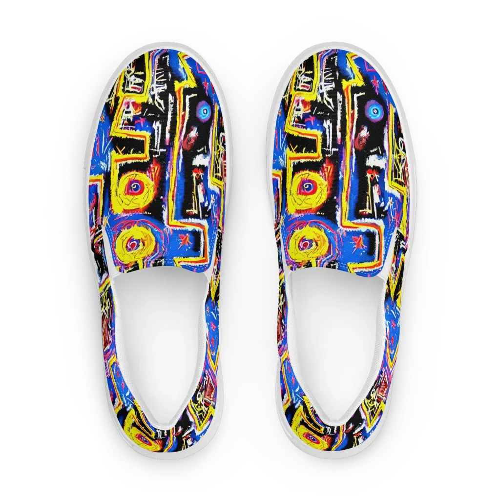 Radiant Mayhem on Men's Slip-On Canvas Shoes — Front