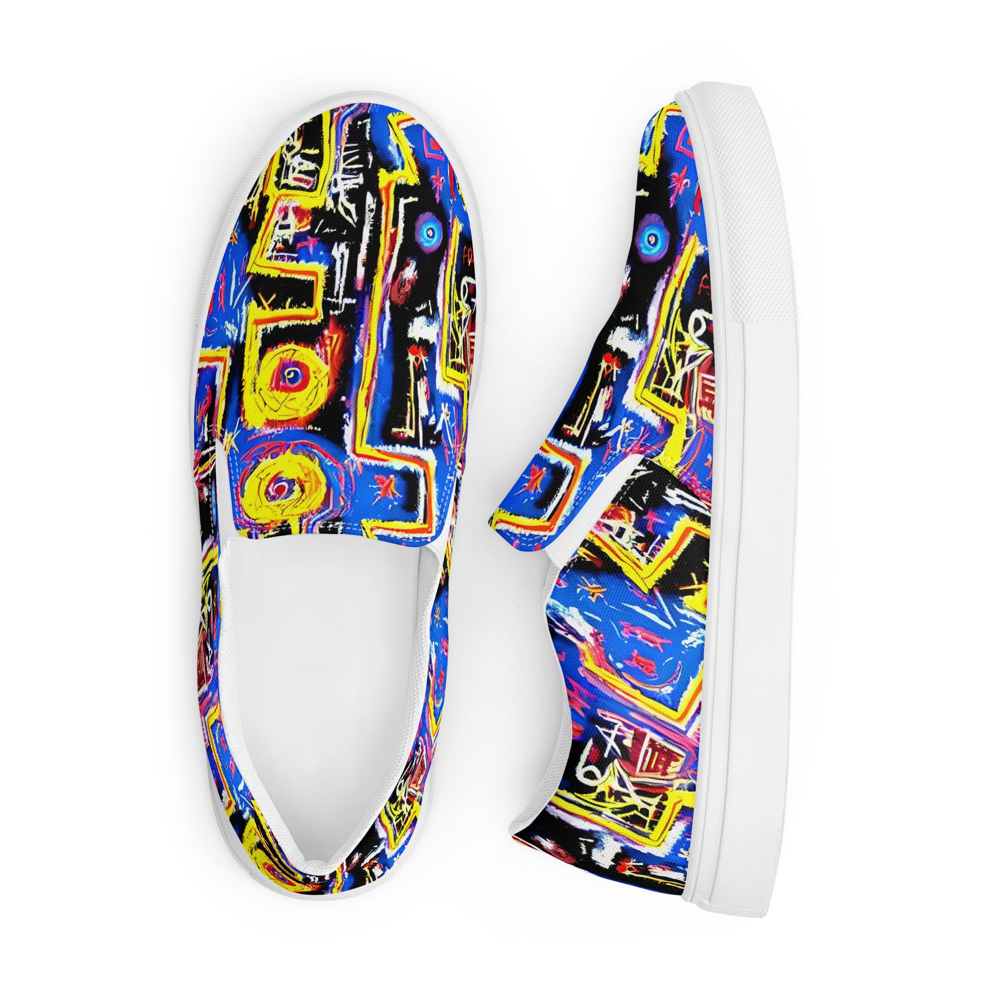 Radiant Mayhem on Men's Slip-On Canvas Shoes — Front