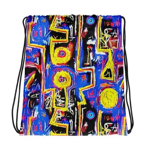 Radiant Mayhem on a Drawstring Bag