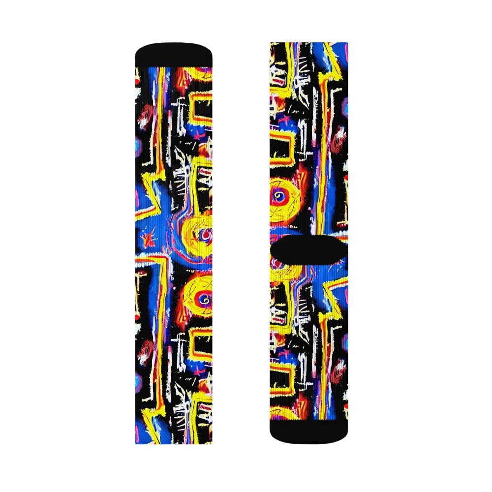 Radiant Mayhem on Socks — Right Sock