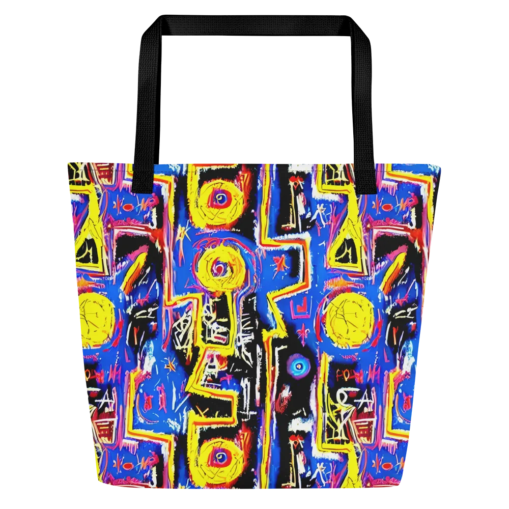 Radiant Mayhem on Large Tote Bag W/ Pocket — Front