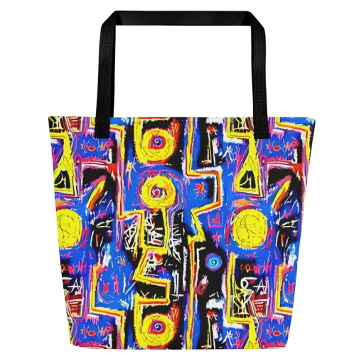 Radiant Mayhem on a Large Tote Bag W/ Pocket