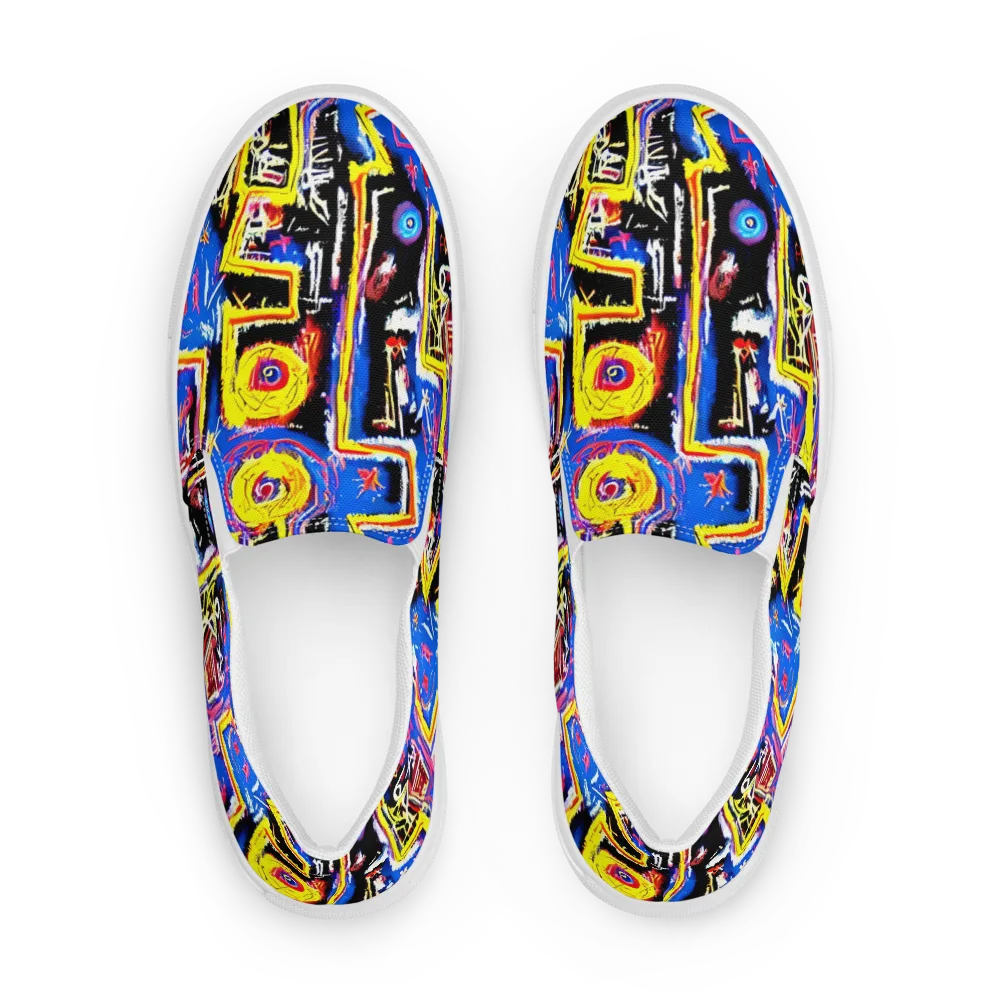 Radiant Mayhem on Women's Slip-On Canvas Shoes — Front