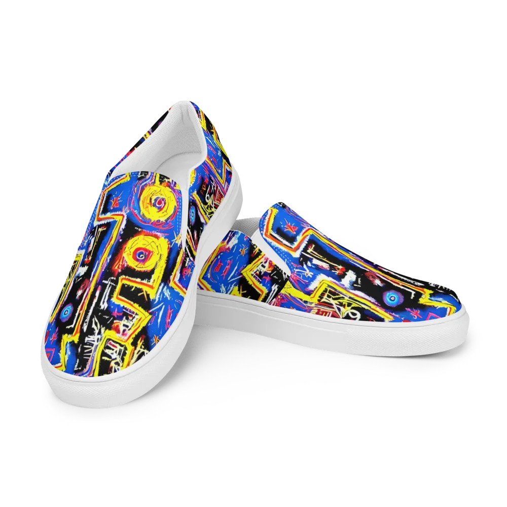 Radiant Mayhem on Women's Slip-On Canvas Shoes — Left Front