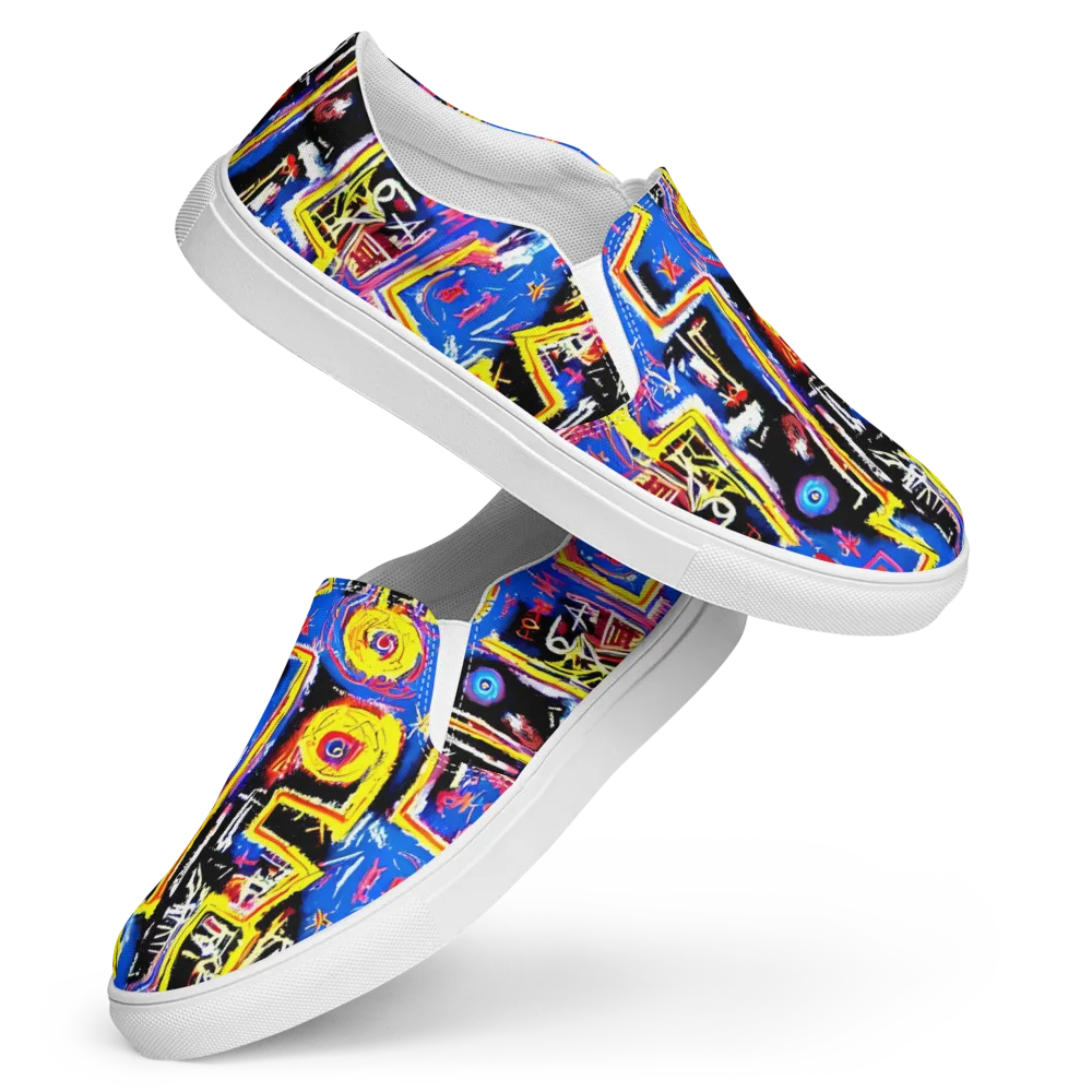 Radiant Mayhem on Women's Slip-On Canvas Shoes — Front