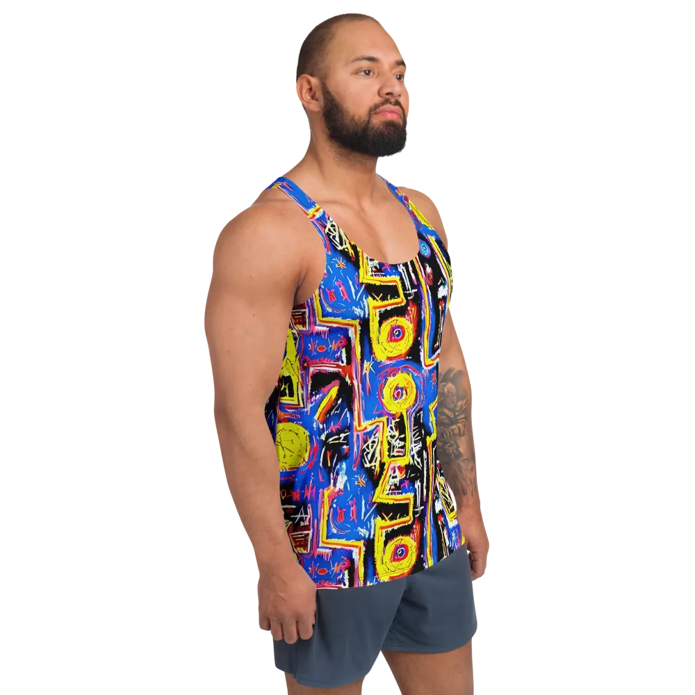 Radiant Mayhem on Men's Tank Top — Right Front