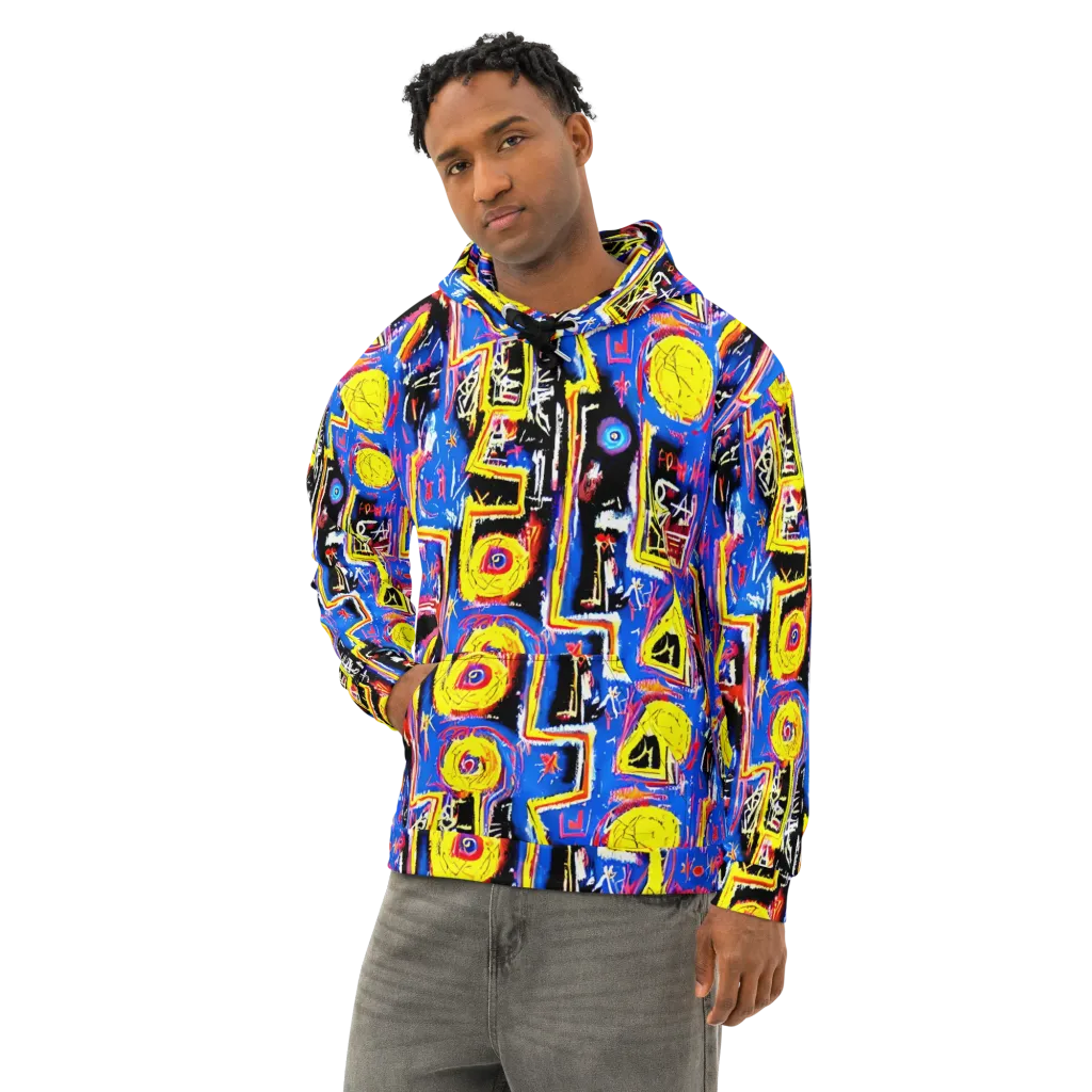 Radiant Mayhem on Cotton Hoodie — Left Front