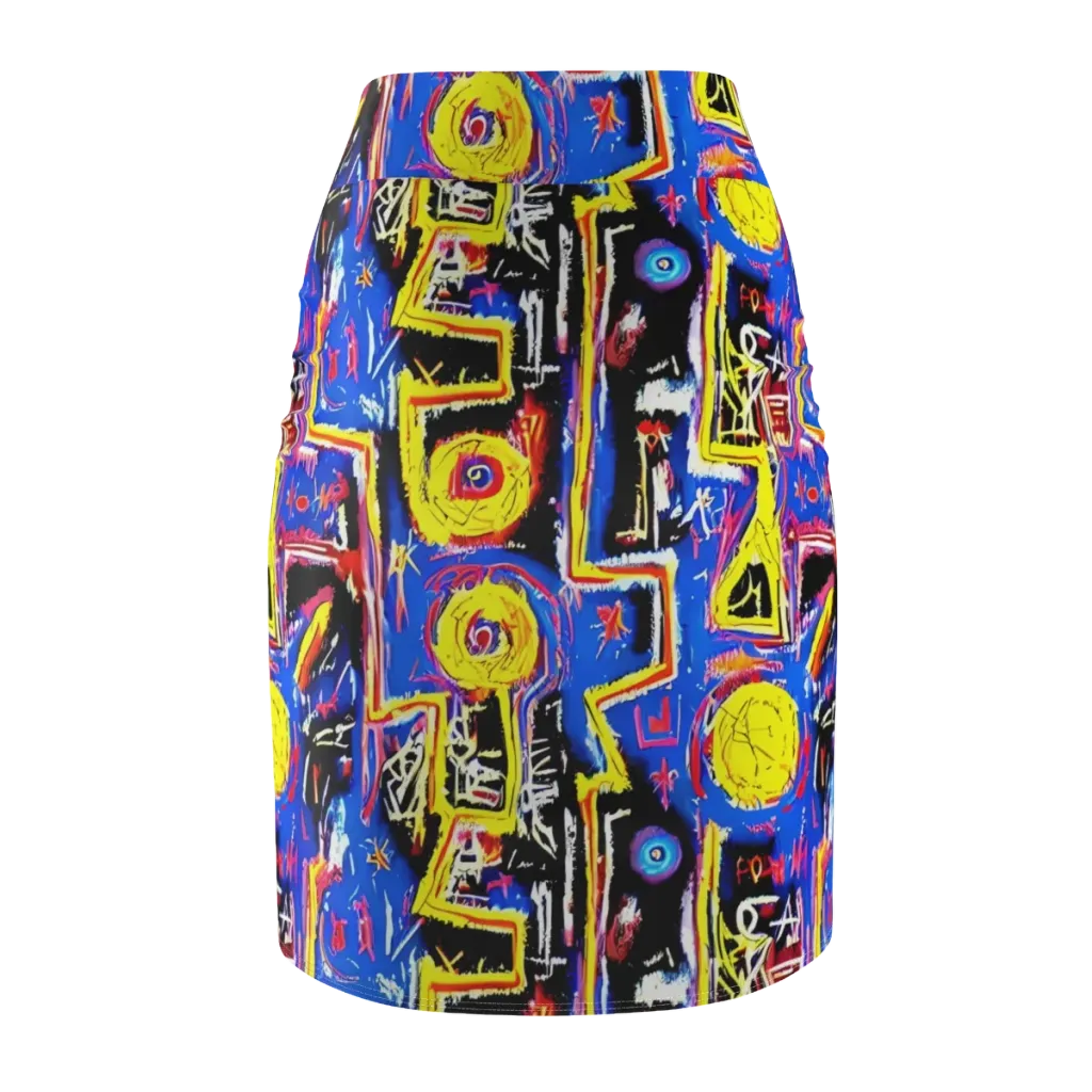 Radiant Mayhem on Pencil Skirt — Back