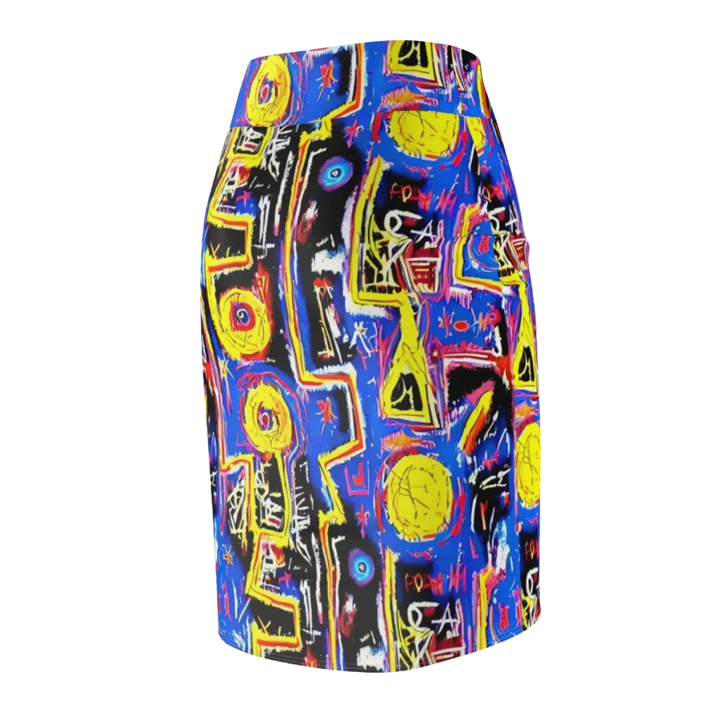 Radiant Mayhem on Pencil Skirt — Back Side