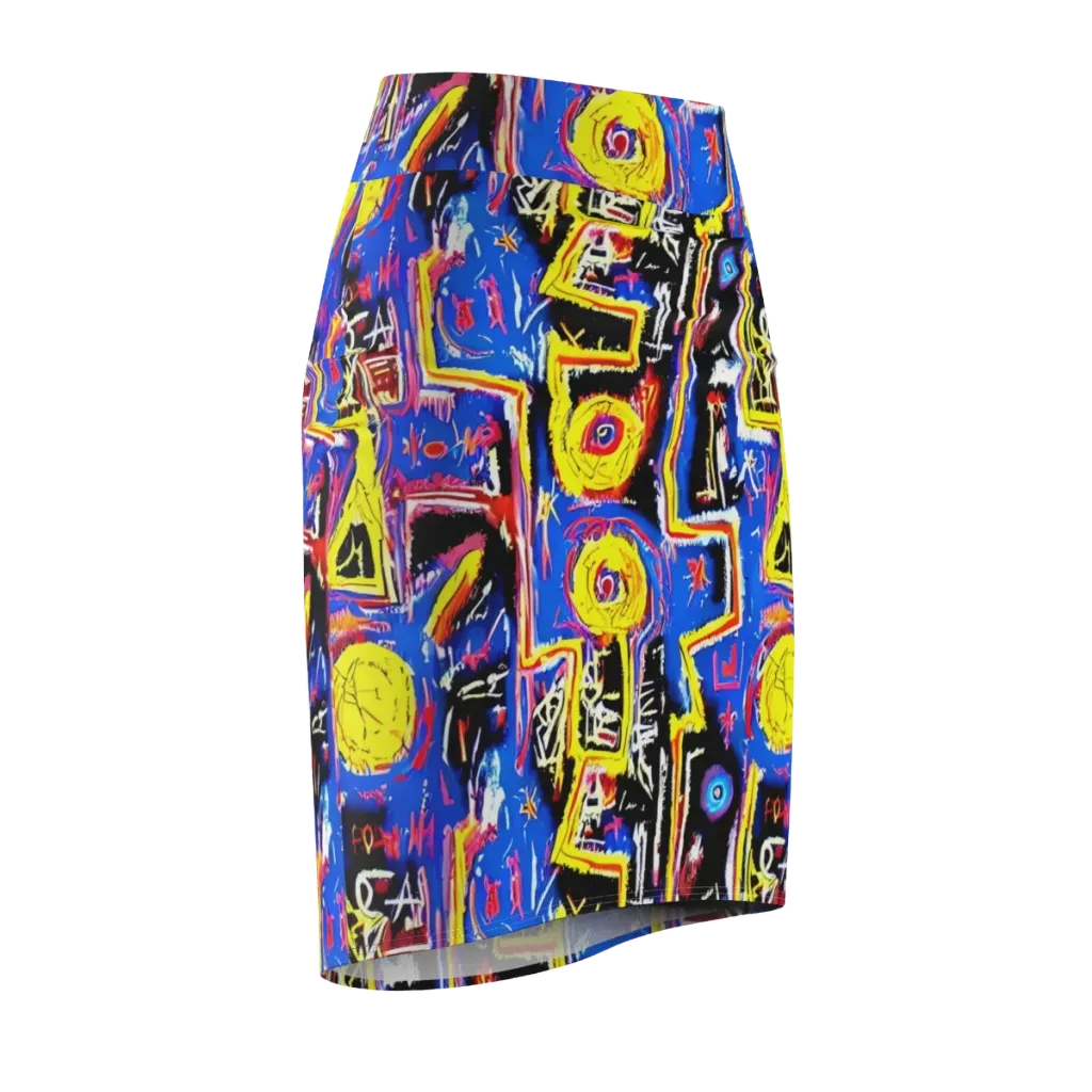 Radiant Mayhem on Pencil Skirt — Front Side