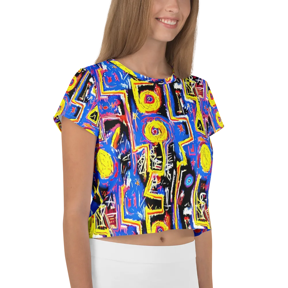 Radiant Mayhem on Crop Tee — Right