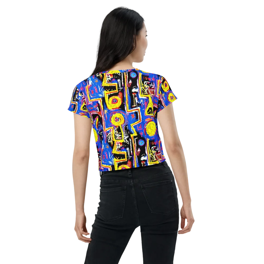 Radiant Mayhem on Crop Tee — Back