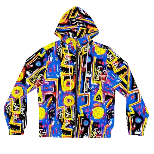 Radiant Mayhem on a Women's Full-Zip Hoodie