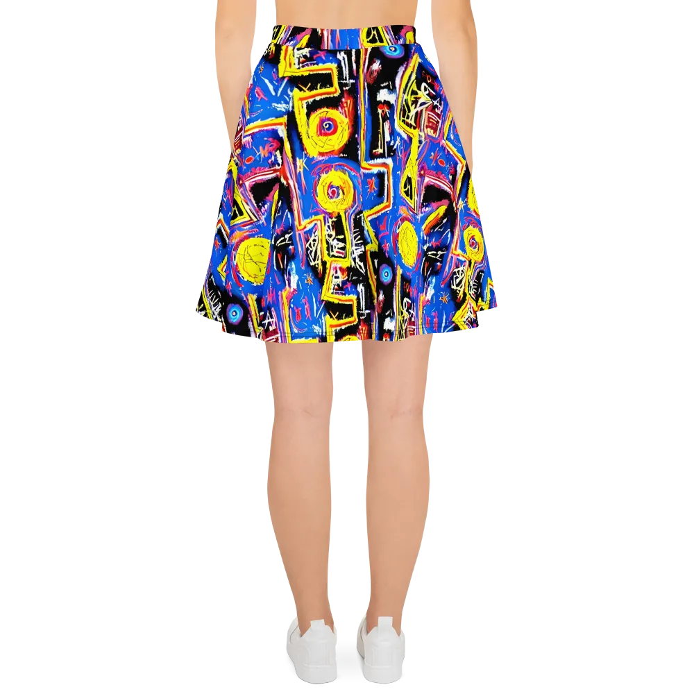 Radiant Mayhem on Skater Skirt — Back
