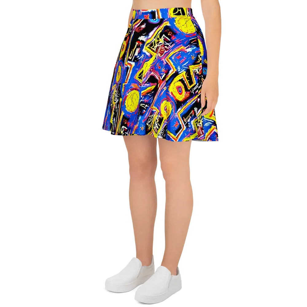 Radiant Mayhem on Skater Skirt — Left