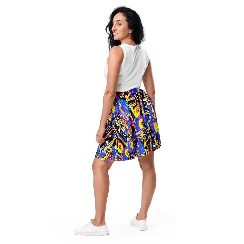 Radiant Mayhem on Skater Skirt — Back