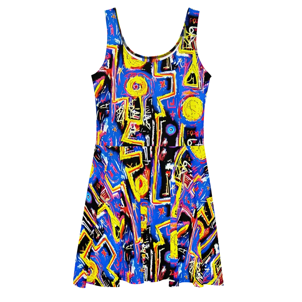 Radiant Mayhem on Skater Dress — Front