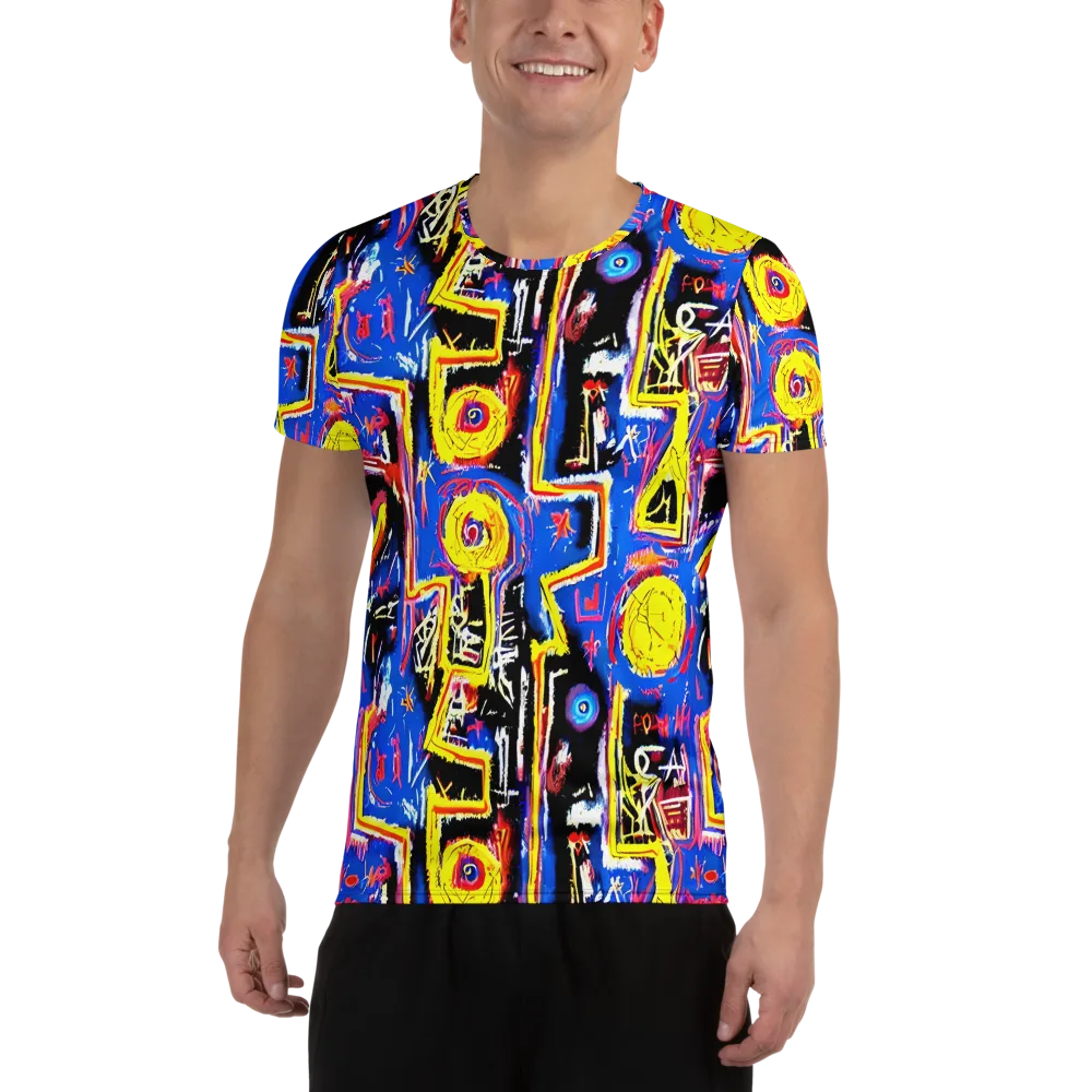 Radiant Mayhem on Men's Athletic T-Shirt — Front
