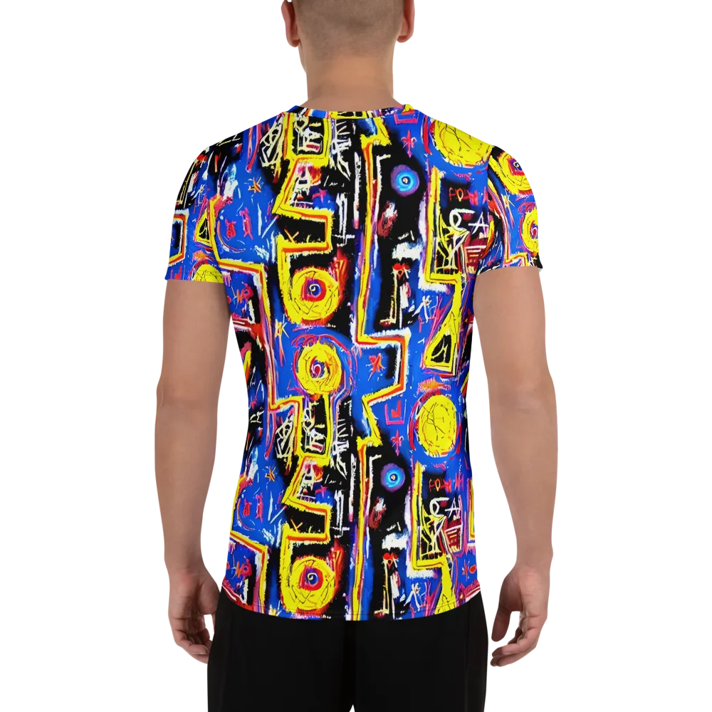 Radiant Mayhem on Men's Athletic T-Shirt — Back