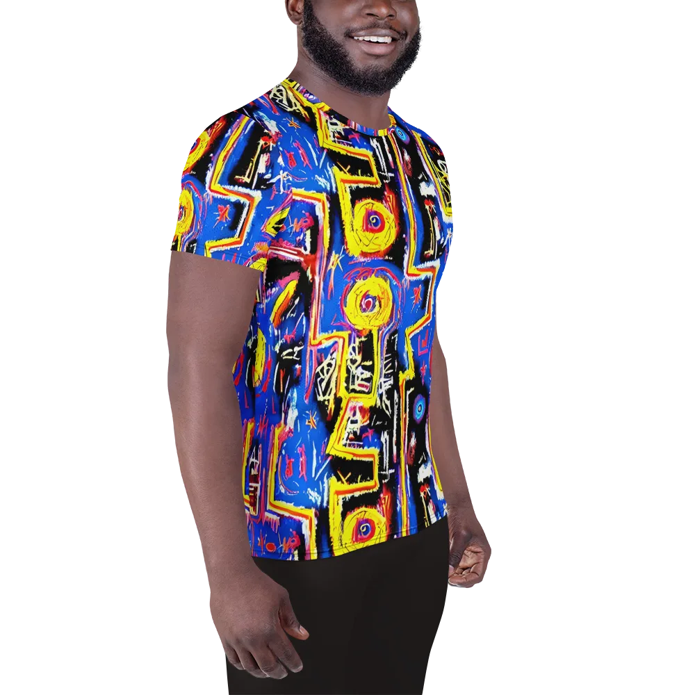 Radiant Mayhem on Men's Athletic T-Shirt — Right