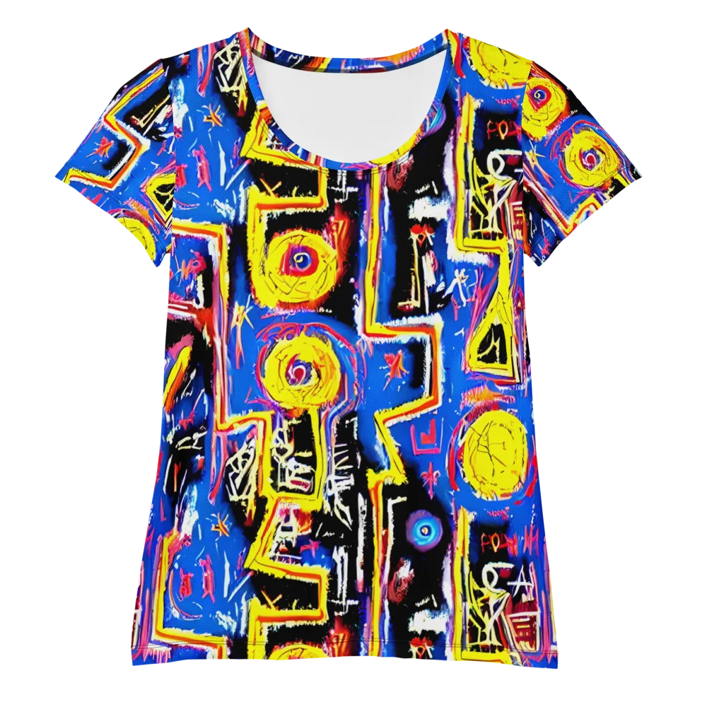 Radiant Mayhem on Women's Athletic T-Shirt — Front