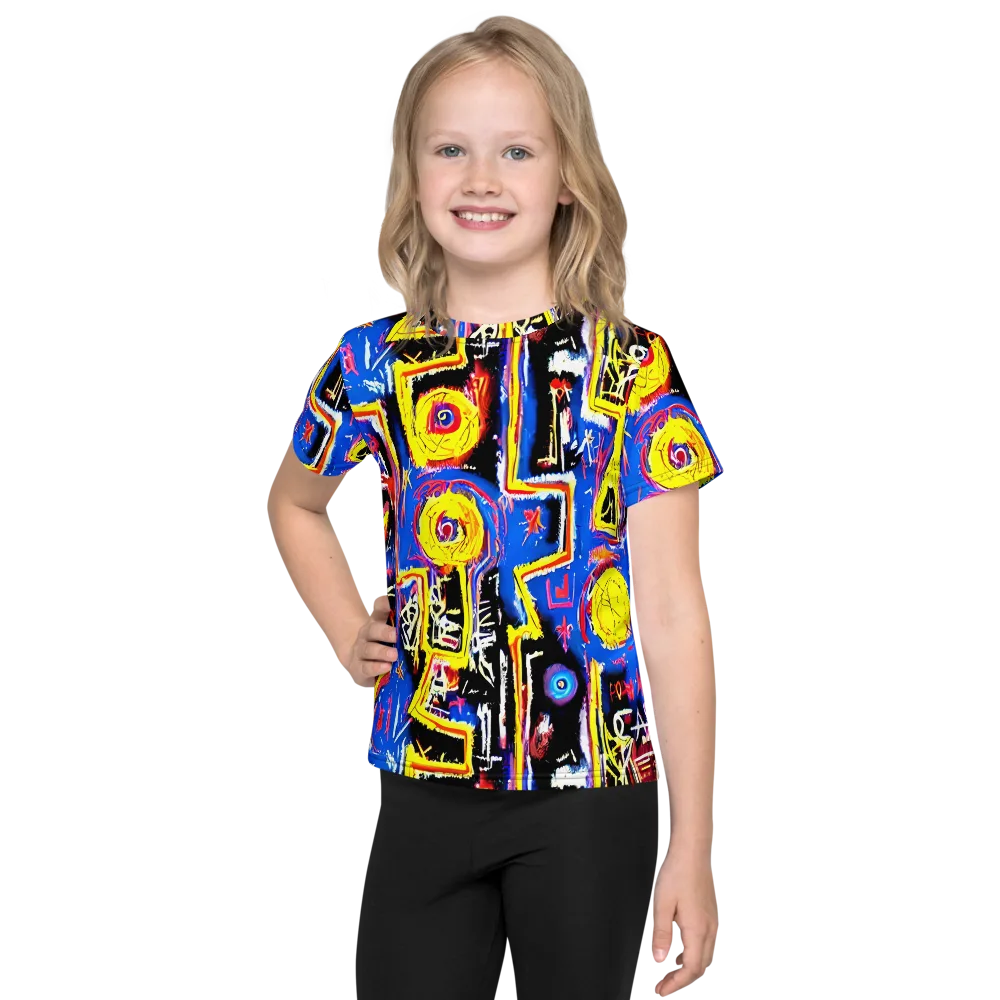 Radiant Mayhem on Kids Crew Neck T-Shirt — Front