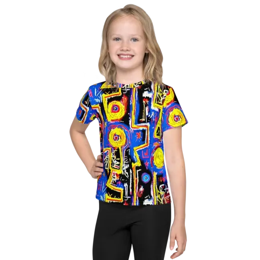 Radiant Mayhem on a Kids Crew Neck T-Shirt