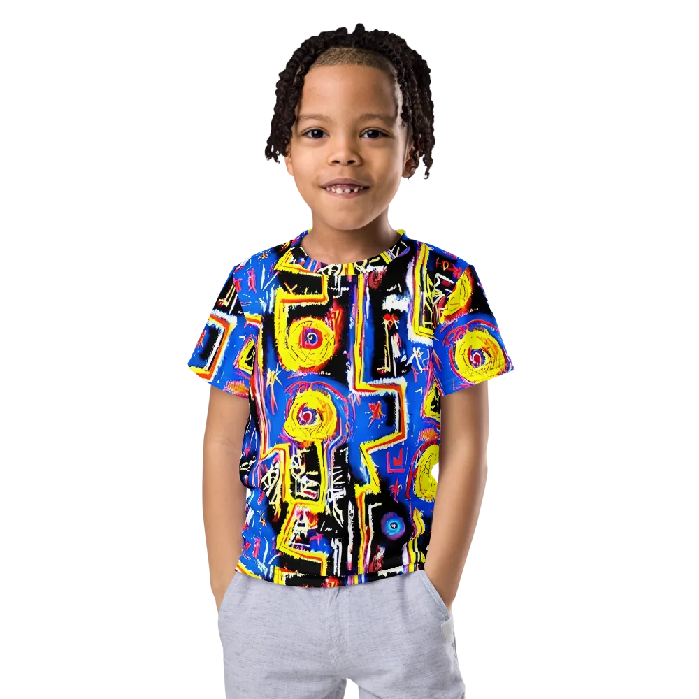Radiant Mayhem on Kids Crew Neck T-Shirt — Front