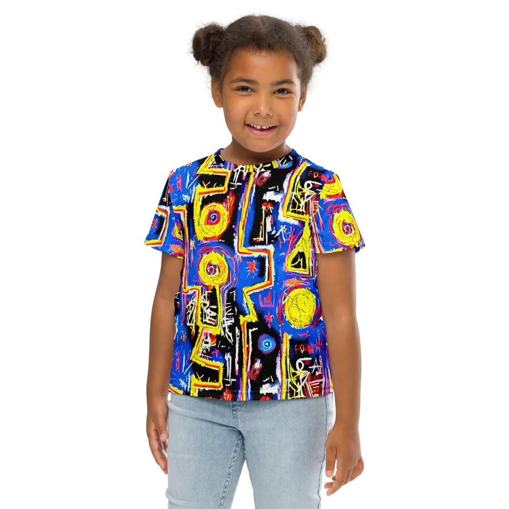 Radiant Mayhem on Kids Crew Neck T-Shirt — Front