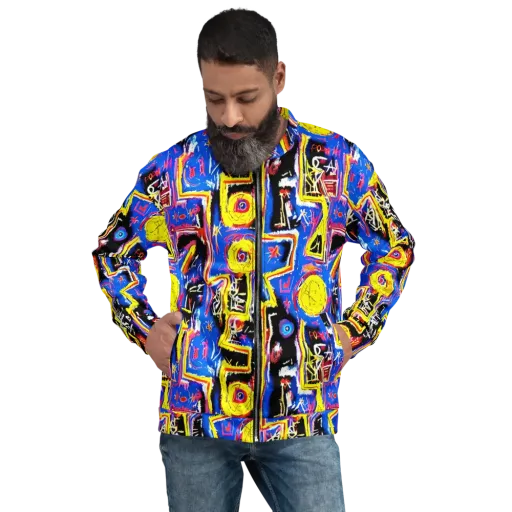 Radiant Mayhem on a Bomber Jacket