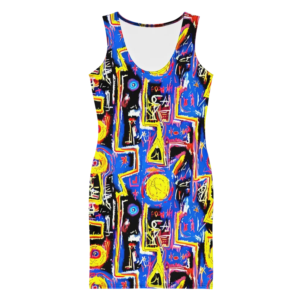 Radiant Mayhem on Bodycon Dress — Front