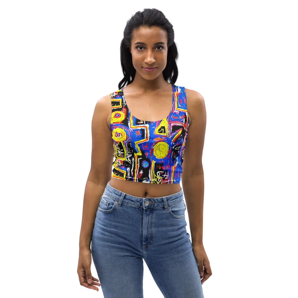 Radiant Mayhem on Crop Top — Front