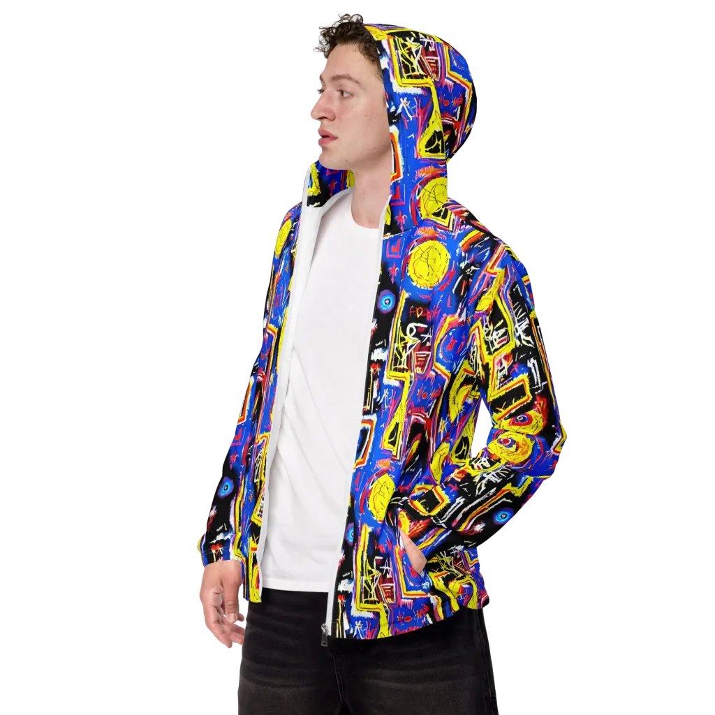 Radiant Mayhem on Men's Windbreaker — Left Front