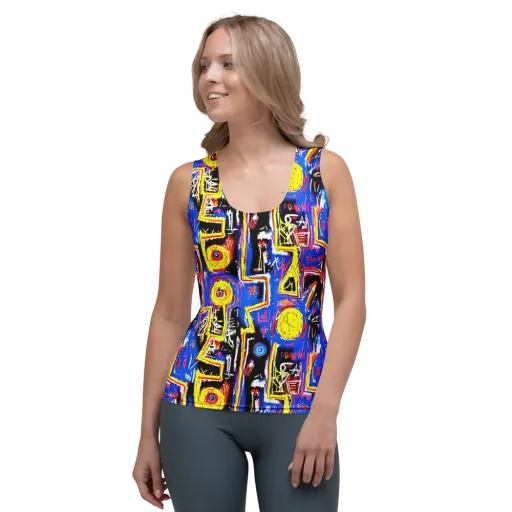 Radiant Mayhem on a Women's Tank Top